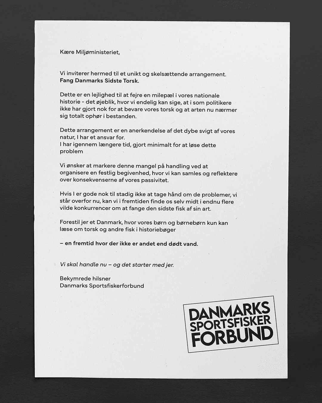 Open letter to the Ministry of Environment